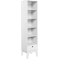 Fletcher Wooden Display Cabinet With 1 Drawer In White