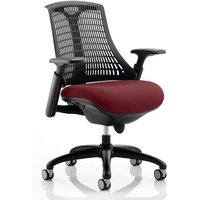 Flex Task Black Back Office Chair With Ginseng Chilli Seat Flex Task Black Back Office Chair With Ginseng Chilli Seat