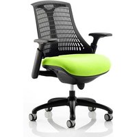 Flex Task Black Back Office Chair With Myrrh Green Seat Flex Task Black Back Office Chair With Myrrh Green Seat