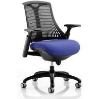 Flex Task Black Back Office Chair With Stevia Blue Seat Flex Task Black Back Office Chair With Stevia Blue Seat