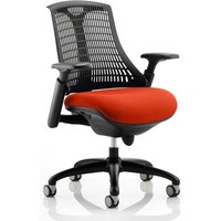 Flex Task Black Back Office Chair With Tabasco Red Seat Flex Task Black Back Office Chair With Tabasco Red Seat