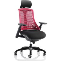 Flex Task Headrest Office Chair In Black Frame With Red Back Flex Task Headrest Office Chair In Black Frame With Red Back