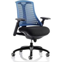 Flex Task Office Chair In Black Frame With Blue Back Flex Task Office Chair In Black Frame With Blue Back