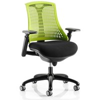 Flex Task Office Chair In Black Frame With Green Back Flex Task Office Chair In Black Frame With Green Back