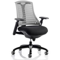 Flex Task Office Chair In Black Frame With Grey Back Flex Task Office Chair In Black Frame With Grey Back