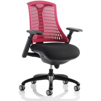 Flex Task Office Chair In Black Frame With Red Back Flex Task Office Chair In Black Frame With Red Back