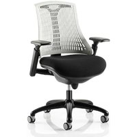 Flex Task Office Chair In Black Frame With White Back Flex Task Office Chair In Black Frame With White Back