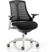 Flex Task Office Chair In White Frame With Black Back Flex Task Office Chair In White Frame With Black Back