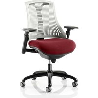 Flex Task White Back Office Chair With Ginseng Chilli Seat Flex Task White Back Office Chair With Ginseng Chilli Seat