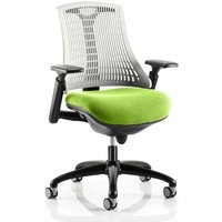 Flex Task White Back Office Chair With Myrrh Green Seat Flex Task White Back Office Chair With Myrrh Green Seat