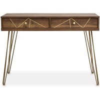 Flora Wooden Console Table With 2 Drawers In Veneering Effect