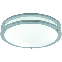 Flourescent Twin Tube Flush Light In Grey Flourescent Twin Tube Flush Light In Grey