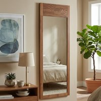 Forest Glass Cheval Mirror with Chesnut Pine Wood Frame