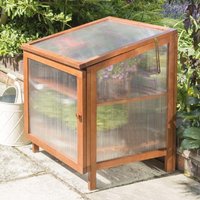 Frankby Glass Garden Coldframe With Wooden Frame In Natural