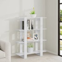 Product photograph of Frej High Gloss Bookshelf And Room Divider In White from Furniture in Fashion