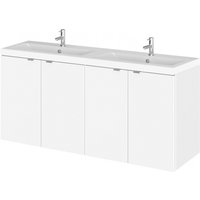 Fuji 120cm 4 Doors Wall Vanity With Basin 2 In Gloss White Fuji 120cm 4 Doors Wall Vanity With Basin 2 In Gloss White
