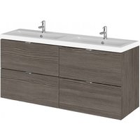 Fuji 120cm 4 Drawers Wall Vanity With Basin 2 In Brown Grey Fuji 120cm 4 Drawers Wall Vanity With Basin 2 In Brown Grey