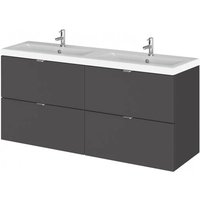 Fuji 120cm 4 Drawers Wall Vanity With Basin 2 In Gloss Grey Fuji 120cm 4 Drawers Wall Vanity With Basin 2 In Gloss Grey