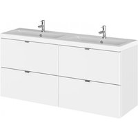 Fuji 120cm 4 Drawers Wall Vanity With Basin 2 In Gloss White Fuji 120cm 4 Drawers Wall Vanity With Basin 2 In Gloss White
