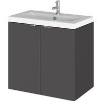 Fuji 60cm 2 Doors Wall Vanity With Basin 2 In Gloss Grey Fuji 60cm 2 Doors Wall Vanity With Basin 2 In Gloss Grey