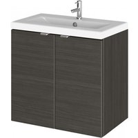 Fuji 60cm 2 Doors Wall Vanity With Basin 2 In Hacienda Black Fuji 60cm 2 Doors Wall Vanity With Basin 2 In Hacienda Black