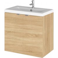 Fuji 60cm 2 Doors Wall Vanity With Basin 2 In Natural Oak Fuji 60cm 2 Doors Wall Vanity With Basin 2 In Natural Oak