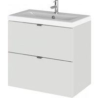 Fuji 60cm 2 Drawers Wall Vanity With Basin 2 In Gloss Grey Mist Fuji 60cm 2 Drawers Wall Vanity With Basin 2 In Gloss Grey Mist