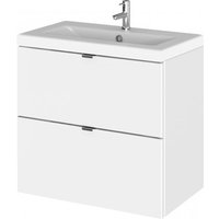Fuji 60cm 2 Drawers Wall Vanity With Basin 2 In Gloss White Fuji 60cm 2 Drawers Wall Vanity With Basin 2 In Gloss White