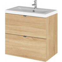 Fuji 60cm 2 Drawers Wall Vanity With Basin 2 In Natural Oak Fuji 60cm 2 Drawers Wall Vanity With Basin 2 In Natural Oak