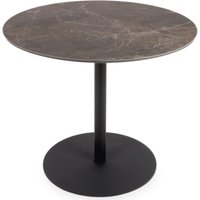 Gabri Small Sintered Stone Round Dining Table In Black