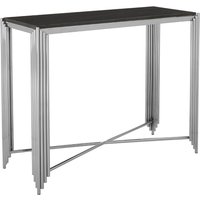 Gakyid Granite Top Console Table With Stainless Steel Frame