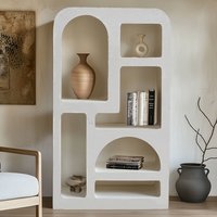 Gastonia Large Wooden Bookcase In White