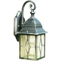 Genoa 1 Light Outdoor Wall Bracket In Black And Silver Genoa 1 Light Outdoor Wall Bracket In Black And Silver