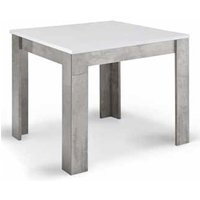 Breta High Gloss Dining Table Square In White And Grey