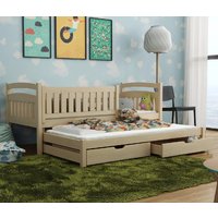 Gilroy Wooden Day Bed With Bonnell Mattress And Trundle In Pine