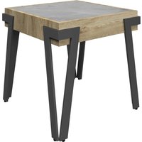 Girona Ceramic Side Table With Steel Legs In Grey
