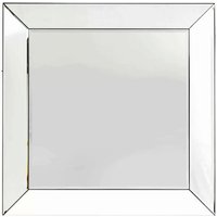 Gorizia Square Leaner Bevelled Wall Mirror In Silver