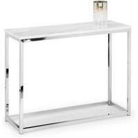 Sable Gloss White Marble Effect Rectangular Console Table