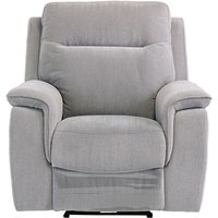 Hailey Fabric Electric Recliner Armchair In Silver Grey
