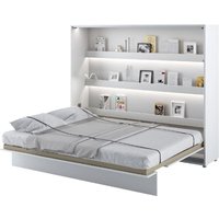 Halifax Horizontal Wall High Gloss King Size Bed In White