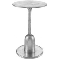 Hallo Round Aluminium Side Table In Silver