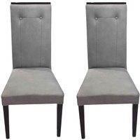 Heston Grey Faux Leather Dining Chair in Pair