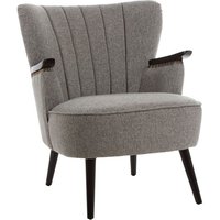 Hampro Upholstered Fabric Armchair In Grey