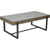 Hanover Sintered Stone Coffee Table With Gun Grey Metal Frame