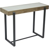 Hanover Sintered Stone Console Table With Gun Grey Metal Frame