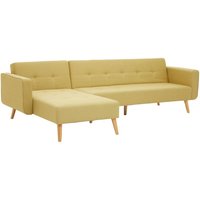 Hansa Large Velvet Corner Sofa In Olive