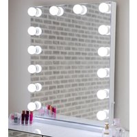 Haslet Portrait Dressing Mirror With White High Gloss Frame