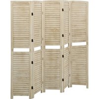 Helsa Wood Paulownia 5 Panels 175cm x 165cm Room Divider