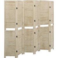 Helsa Wood Paulownia 6 Panels 210cm x 165cm Room Divider