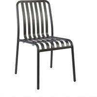 Herano Aluminium Stacking Side Chair in Charcoal Grey